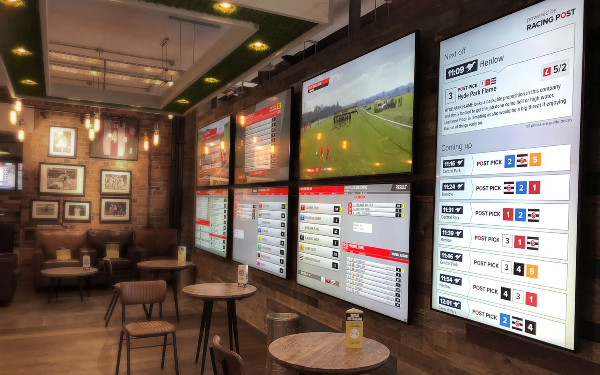 Interior view of Labrokes Coral shop with POS system.