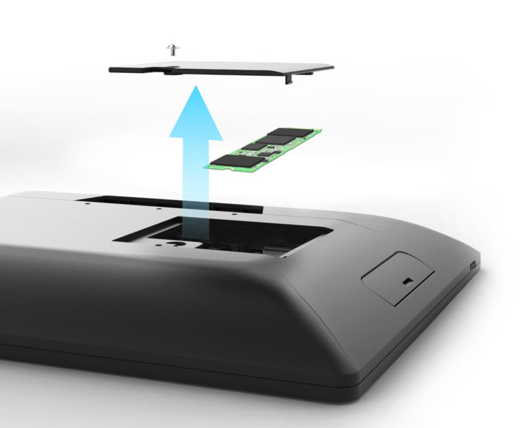 BOXTEC Core POS system, showing rear access.