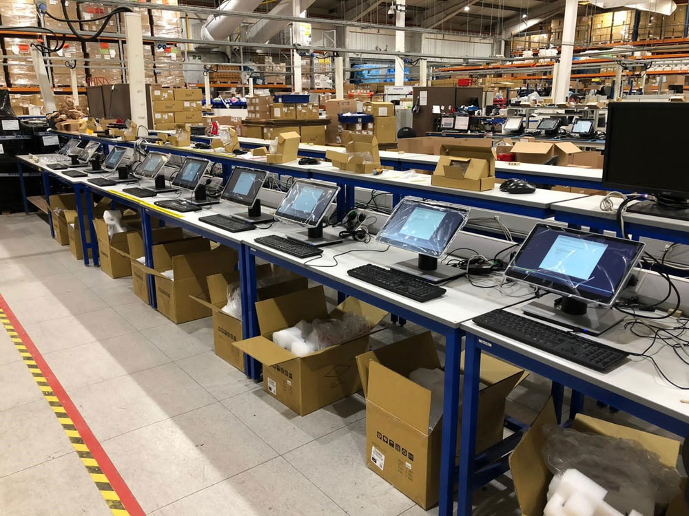 BOXTEC Ninja point of sale systems undergoing testing.